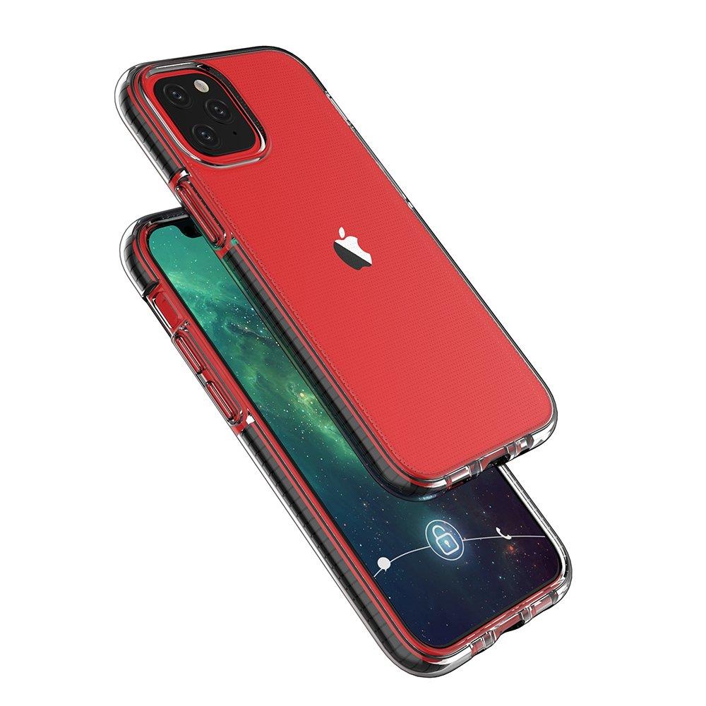 Vårfodral genomskinligt TPU gel skyddsfodral med färgglad ram för iPhone 13 Pro ljusblå