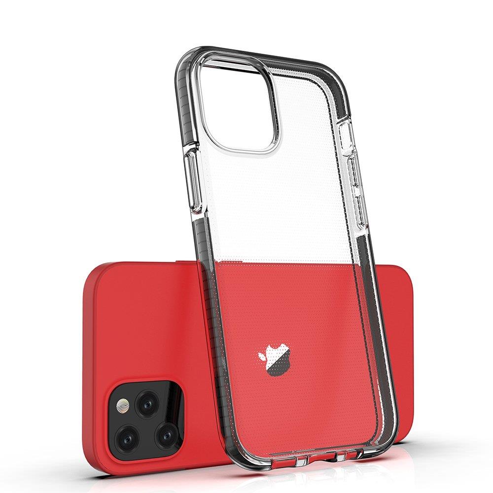 Vårfodral genomskinligt TPU gel skyddsfodral med färgglad ram för iPhone 13 mini mörkblå