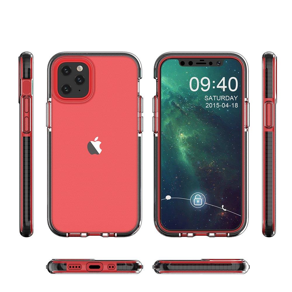 Spring Case klart TPU gel beskyttelsescover med farverig ramme til iPhone 13 mini gul