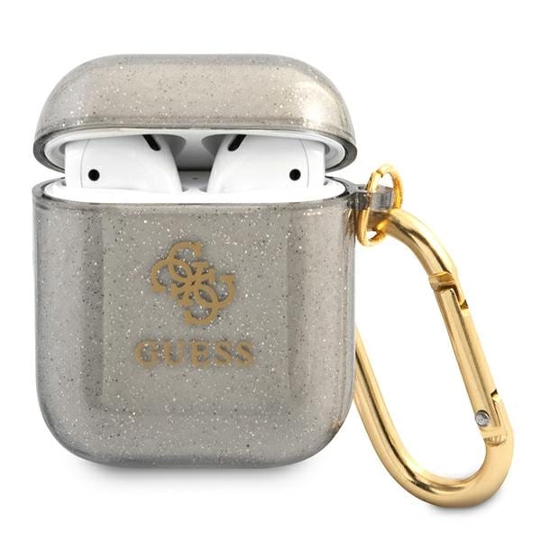 Guess GUA2UCG4GK AirPods skydd svart/svart Glitter Collection