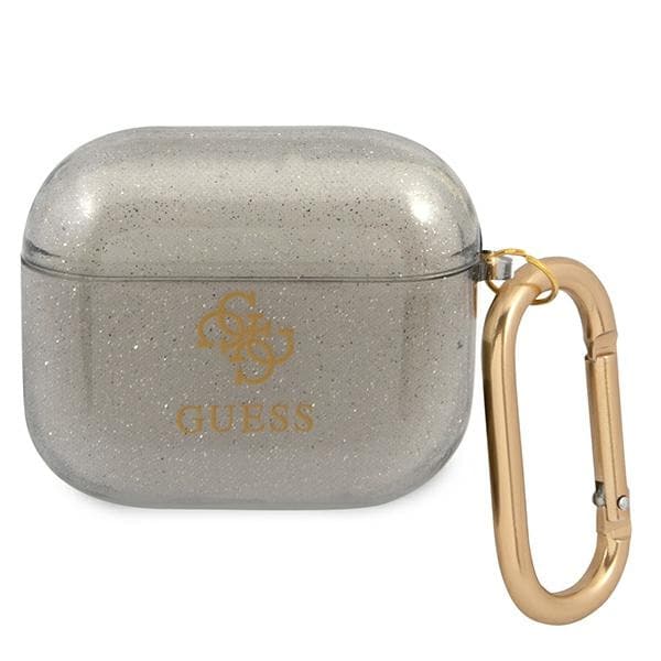 Guess GUA3UCG4GK AirPods 3-skydd svart/svart Glitter Collection