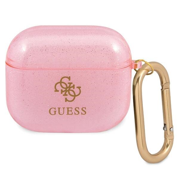 Guess GUA3UCG4GP AirPods 3-skydd rosa/rosa Glitter Collection