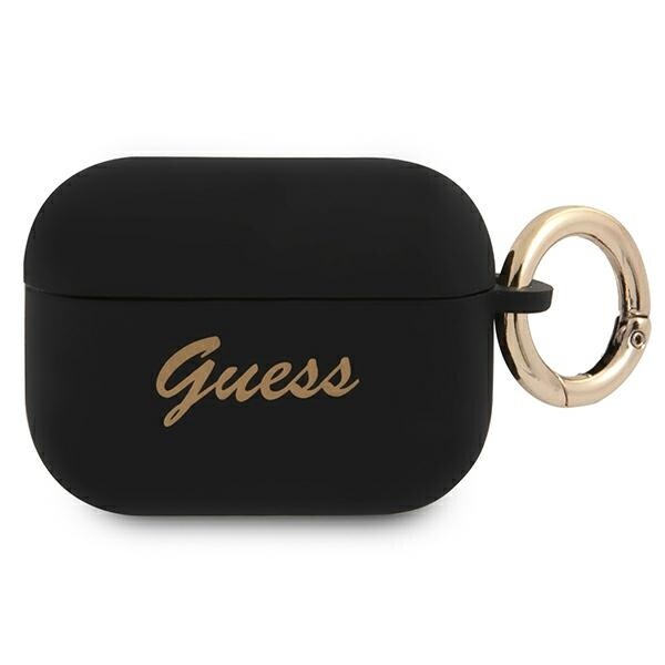 Guess GUAPSSSK AirPods Pro-skydd svart/svart Silikon Vintage Script