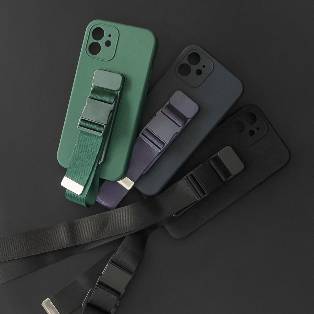 Repfodral gelfodral med en kedja nyckelband väska nyckelband iPhone 8 Plus / iPhone 7 Plus rosa