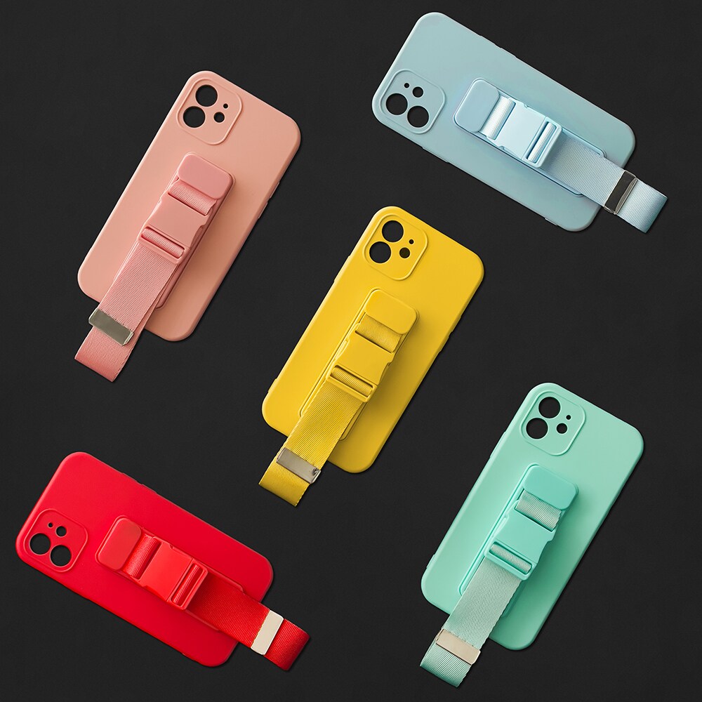 Repfodral Gel Lanyard med kedja Väska Lanyard Samsung Galaxy A42 5G mörkgrön