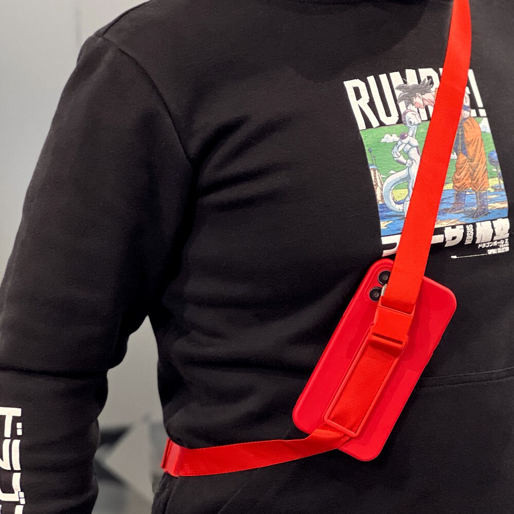 Repfodral Gel Lanyard med kedja Handväska Lanyard Samsung Galaxy S20 + (S20 Plus) blå
