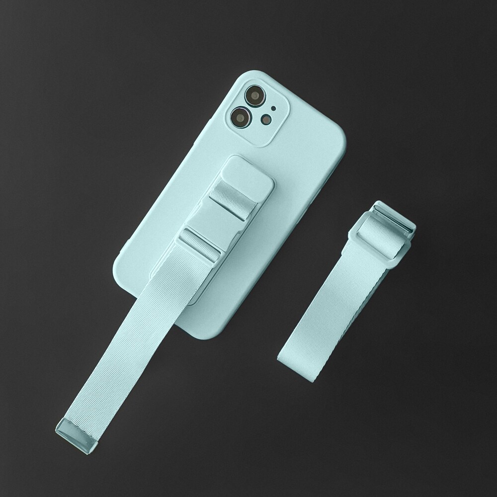 Rope case Gel Lanyard Etui med kæde Pung Lanyard Xiaomi Redmi Note 10 Pro blå