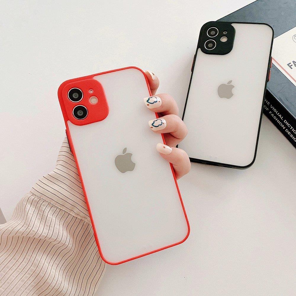 Milky Case fleksibelt gennemsigtigt etui i silikone til Samsung Galaxy S21+ 5G (S21 Plus 5G) rød