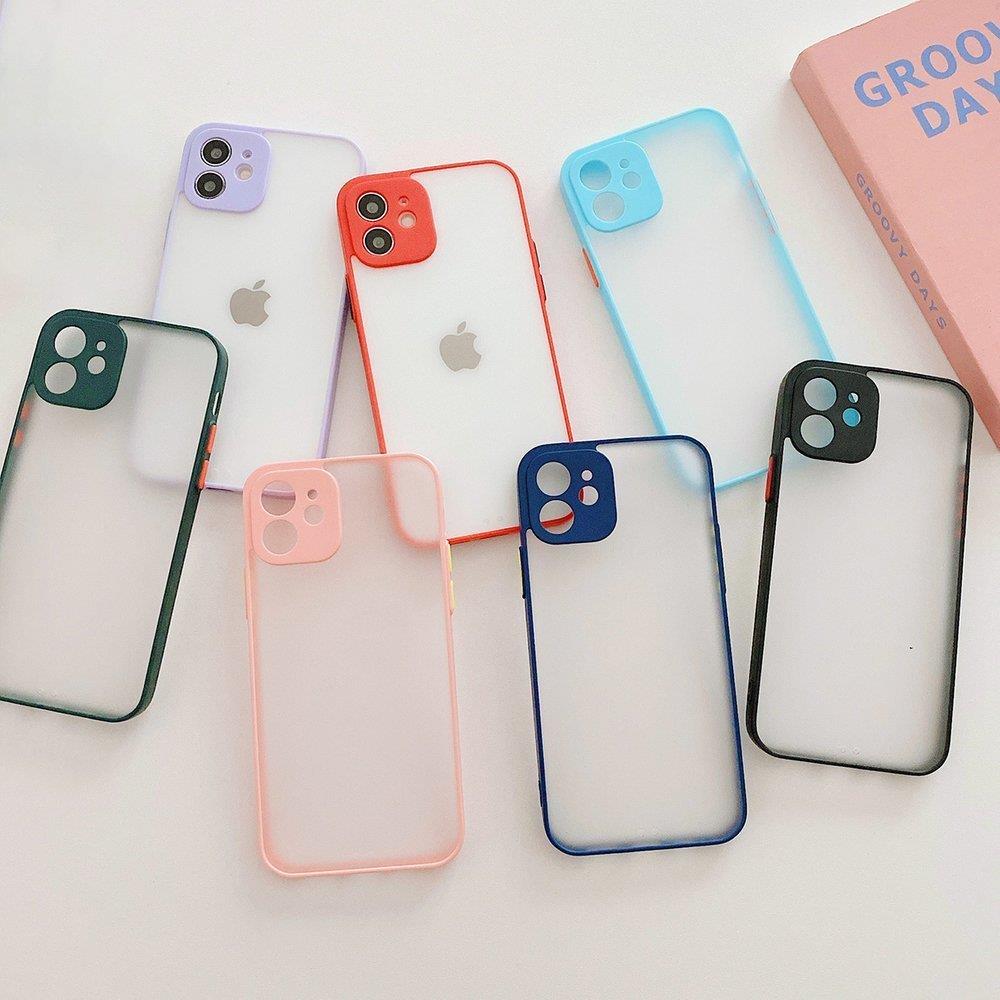 Milky Case fleksibelt gennemsigtigt etui i silikone til Samsung Galaxy A72 4G rød