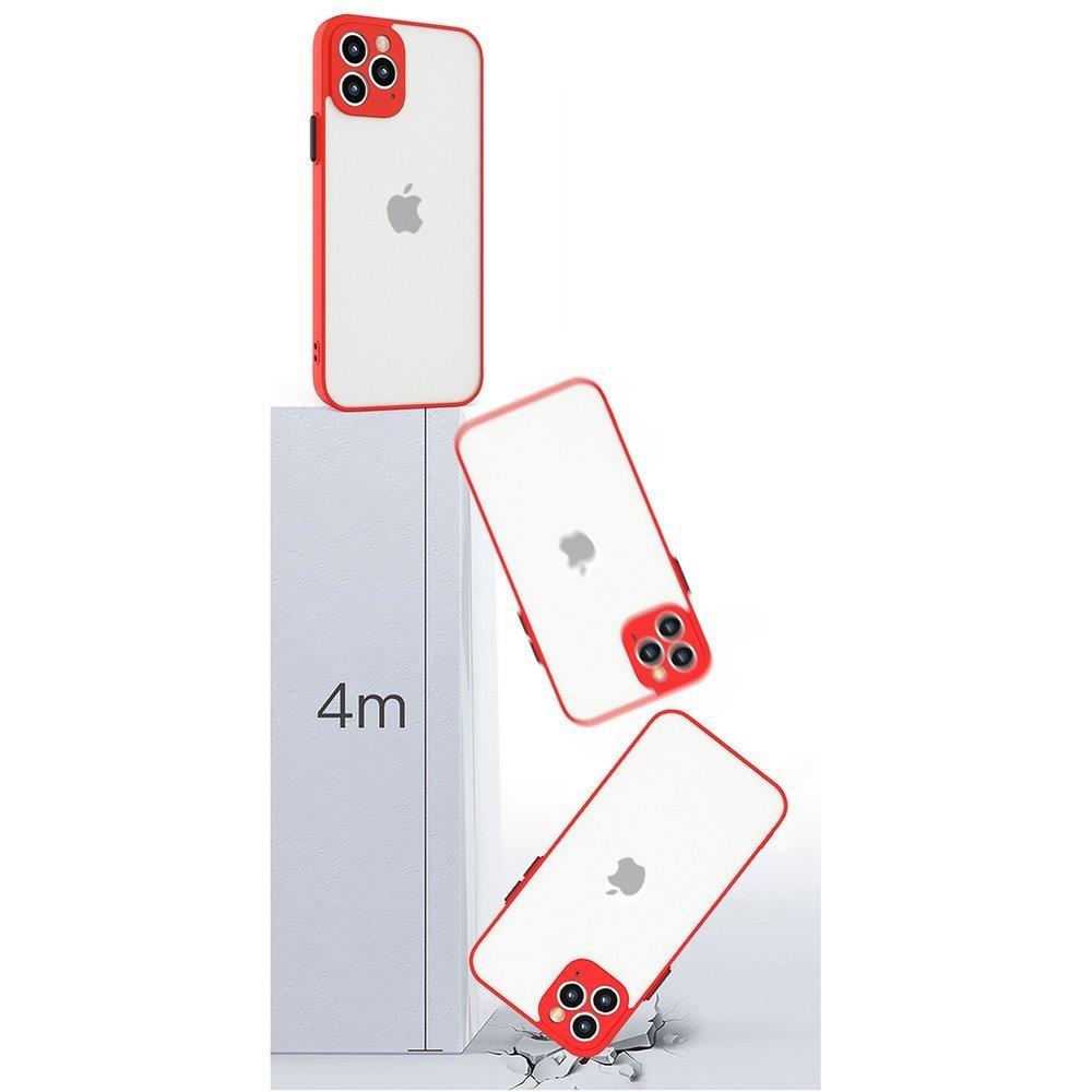 Milky Case fleksibelt gennemsigtigt etui i silikone til Samsung Galaxy A42 5G rød