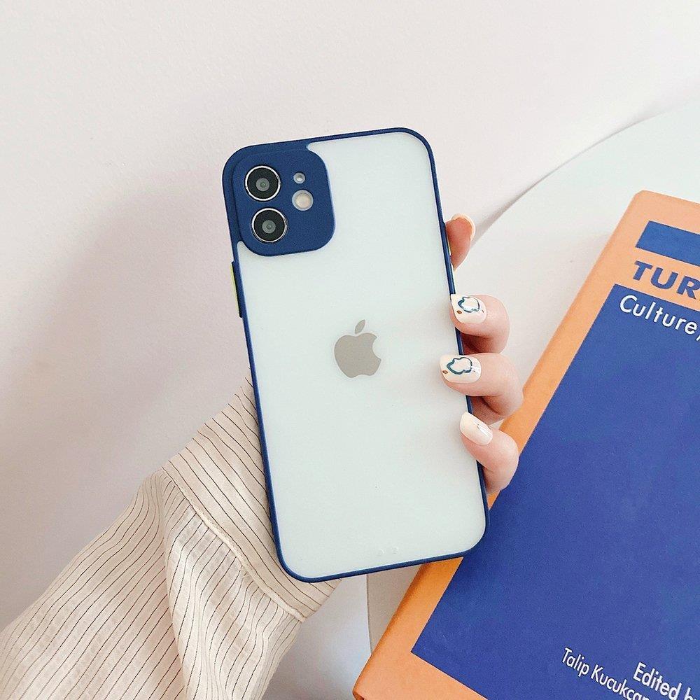Milky Case fleksibelt gennemsigtigt etui i silikone til Samsung Galaxy A72 4G marineblå