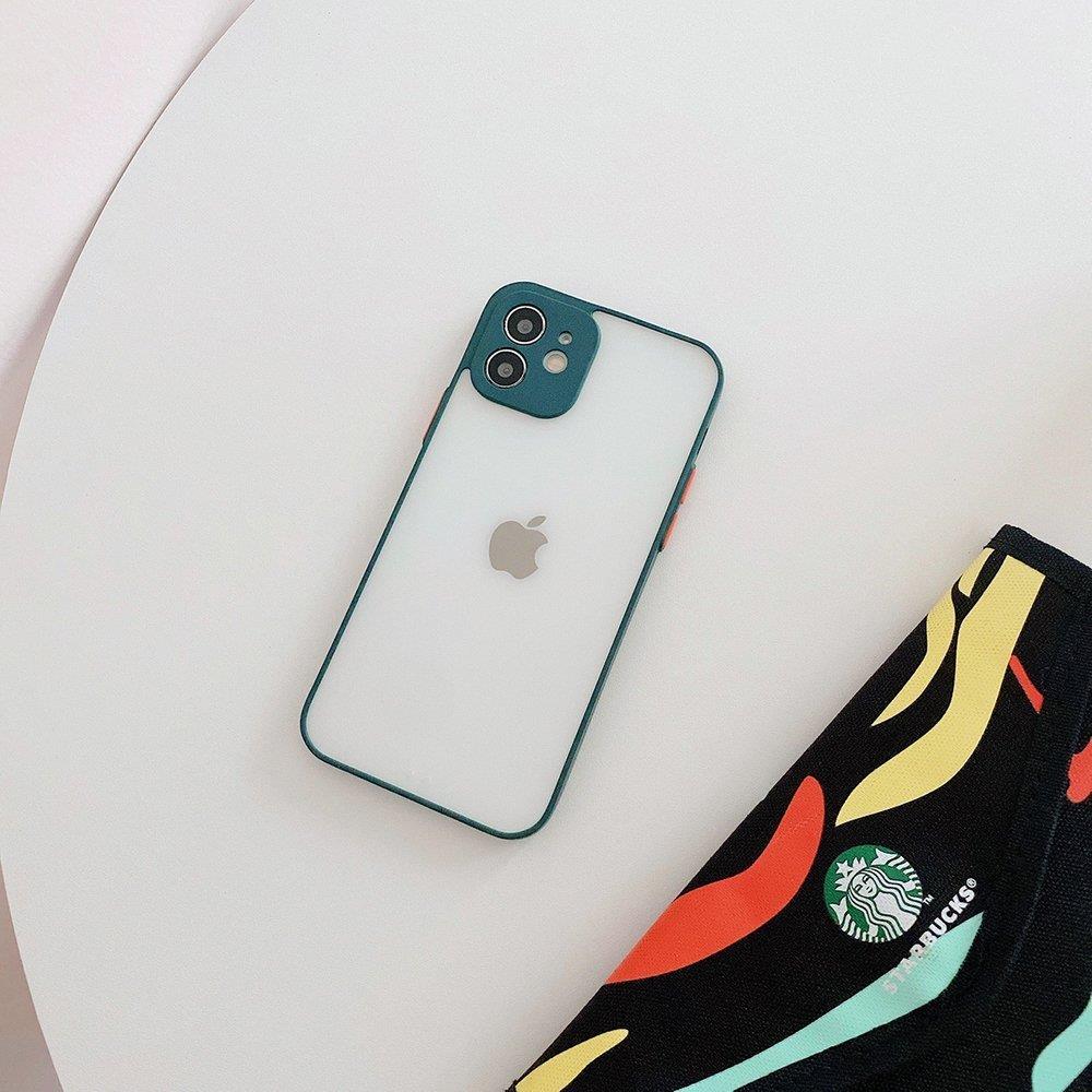 Milky Case silikone fleksibelt gennemsigtigt etui til Samsung Galaxy A22 4G mørkegrøn