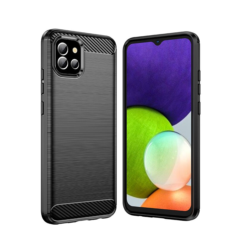 Carbon Case fleksibelt cover til Samsung A03S EU (166.5) sort