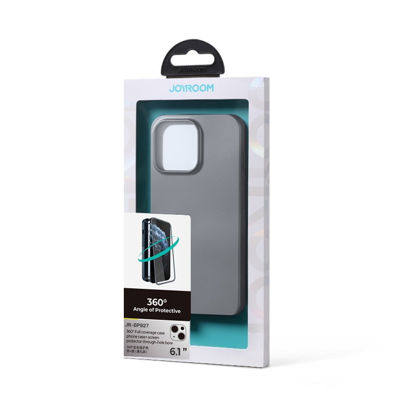 Joyroom 360 Full Case för iPhone 13 + härdat glas skärmskydd grå (JR-BP927 tranish)