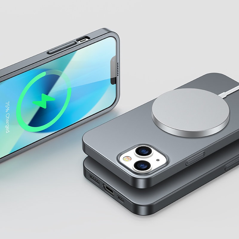 Joyroom 360 Full Case för iPhone 13 + härdat glas skärmskydd grå (JR-BP927 tranish)