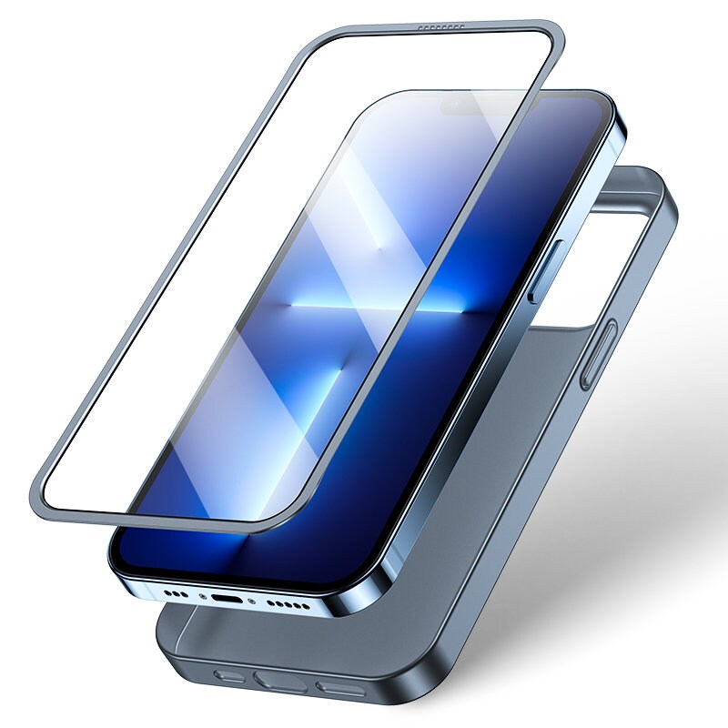 Joyroom 360 Full Case med skärmskydd för iPhone 13 Pro, grå (JR-BP935 tranish)