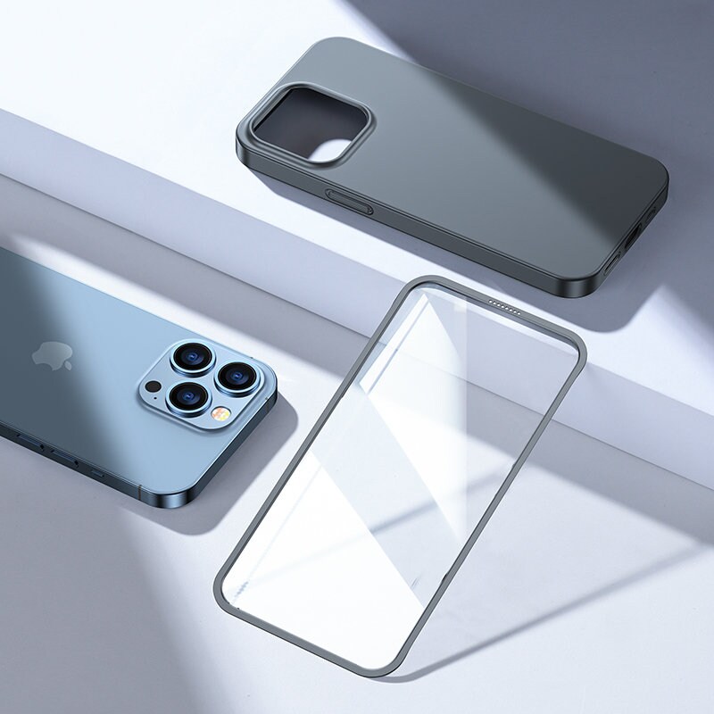 Joyroom 360 Full Case med skärmskydd för iPhone 13 Pro, grå (JR-BP935 tranish)