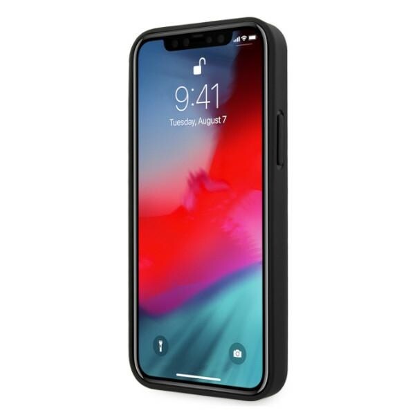 BMW Fodral i läder med perforerade sidor för iPhone 12 / iPhone 12 Pro - Svart
