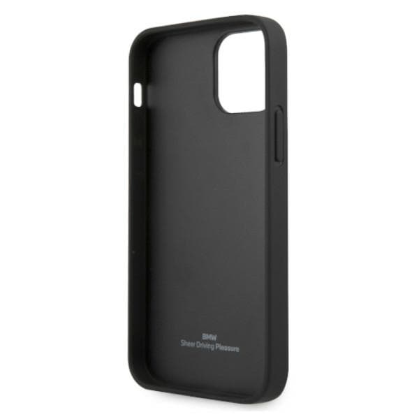 BMW Läderfodral Curve Perforate till iPhone 12 / iPhone 12 Pro - Svart
