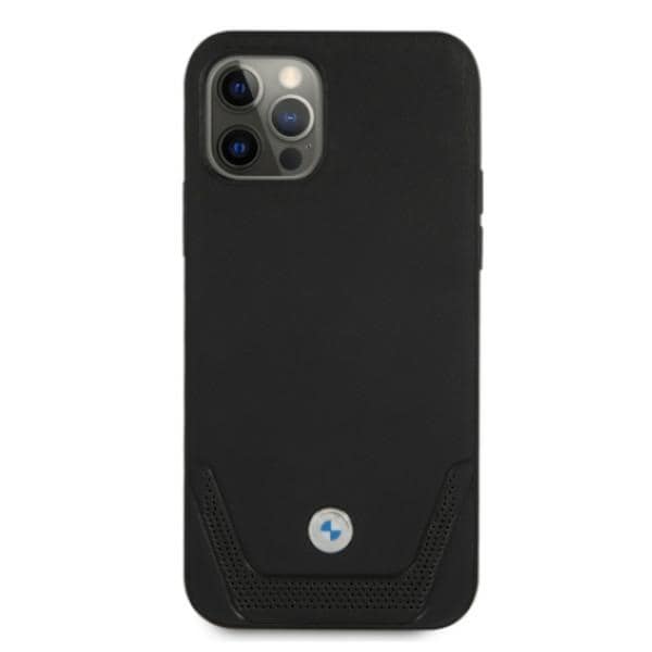 BMW Perforerat läderfodral för iPhone 12 / iPhone 12 Pro - Svart