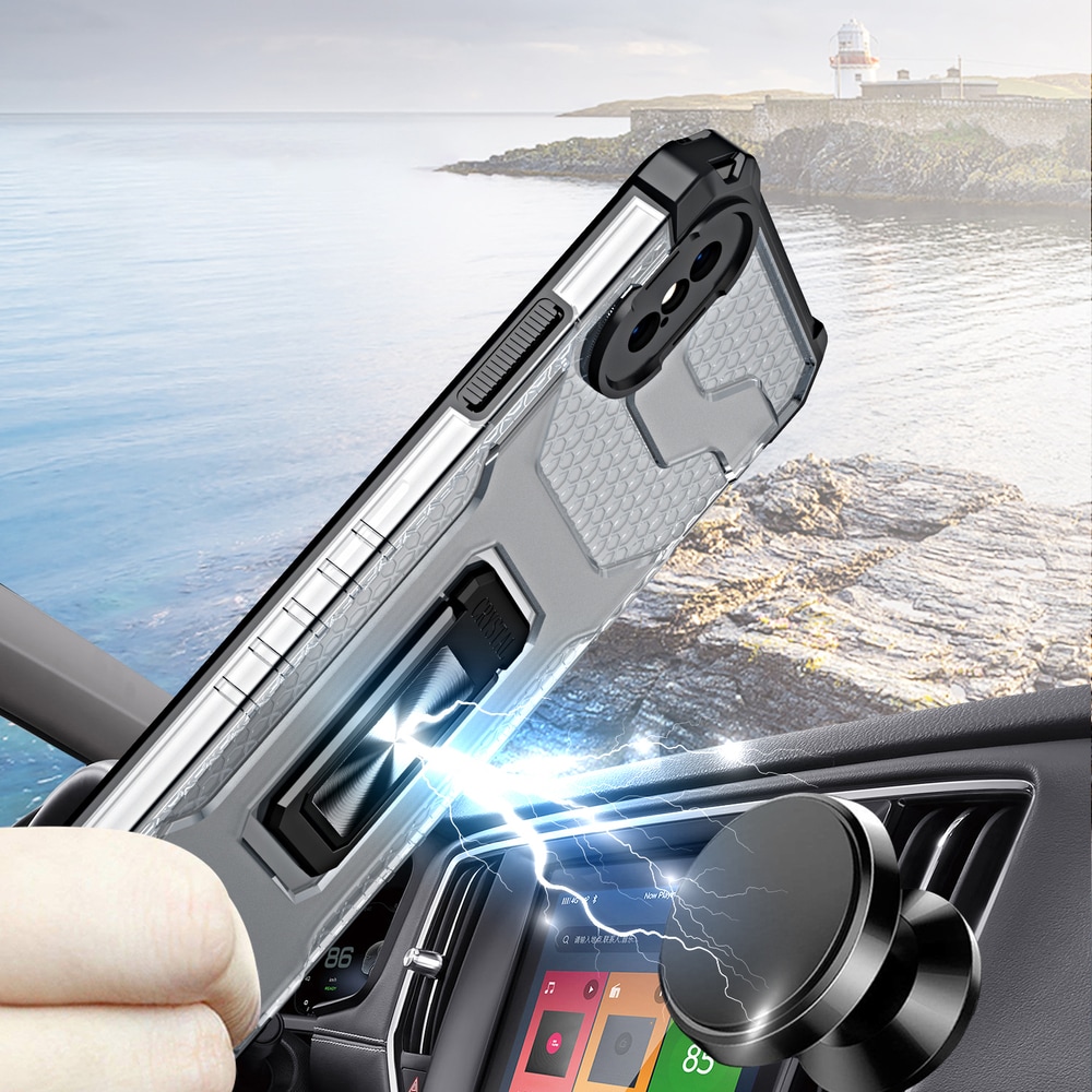 Kristallringfodral Kickstand Tufft robust skydd för iPhone XS Max röd