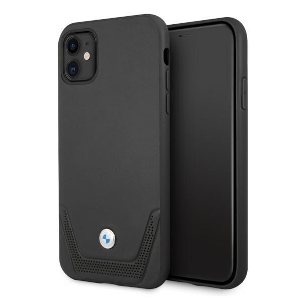 BMW Perforerat läderfodral för iPhone 11 / Xr - Svart