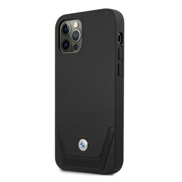 BMW Perforerat läderfodral för iPhone 12 Pro Max - Svart