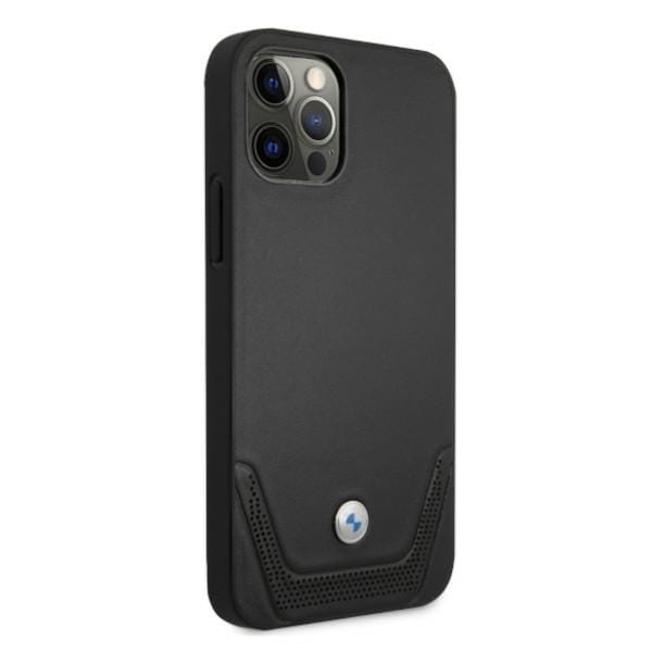 BMW Perforerat läderfodral för iPhone 12 Pro Max - Svart