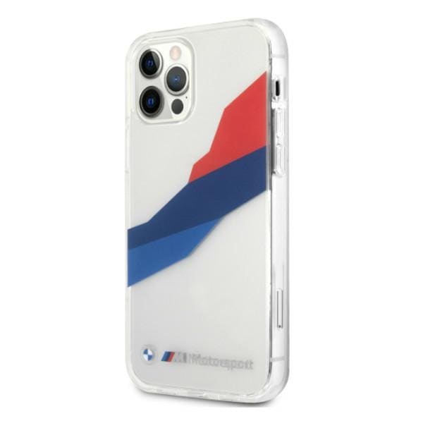 BMW Motorsport Tricolor-fodral för iPhone 12 Pro Max - Transparent