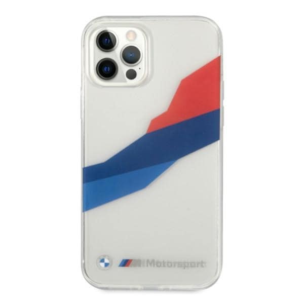BMW Motorsport Tricolor-fodral för iPhone 12 Pro Max - Transparent