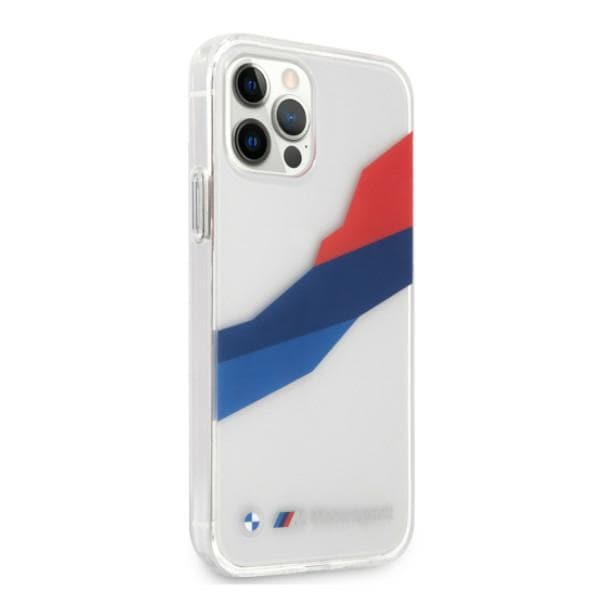 BMW Motorsport Tricolor-fodral för iPhone 12 Pro Max - Transparent