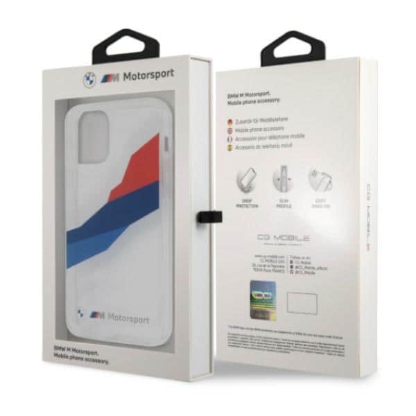 BMW Motorsport Tricolor-fodral för iPhone 12 Pro Max - Transparent