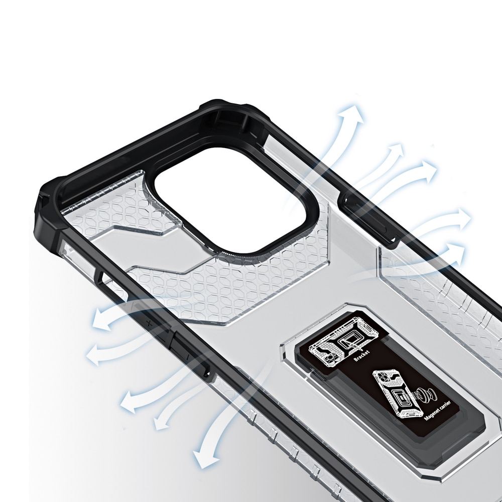 Kristallringfodral Kickstand Tufft robust skydd för iPhone 13 Pro Max blå