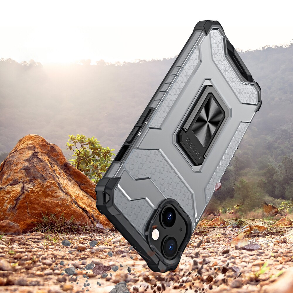 Kristallringfodral Kickstand Tufft robust skydd för iPhone 12 mini svart