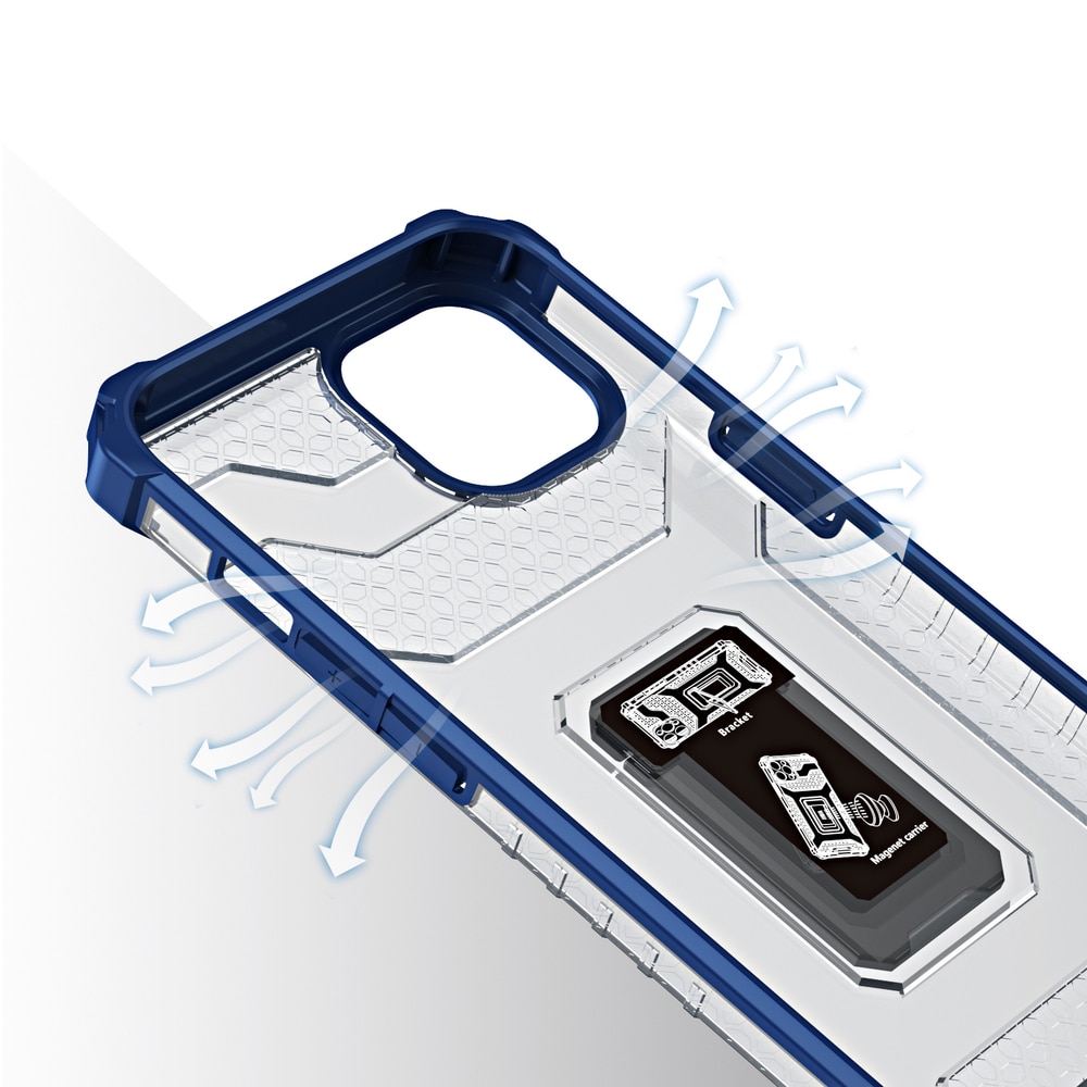 Kristallring Fodral Kickstand Tufft robust skydd för iPhone 12 mini blå