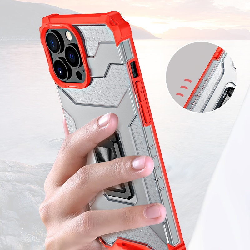 Kristallringfodral Kickstand Tufft robust skydd för iPhone 12 Pro blå