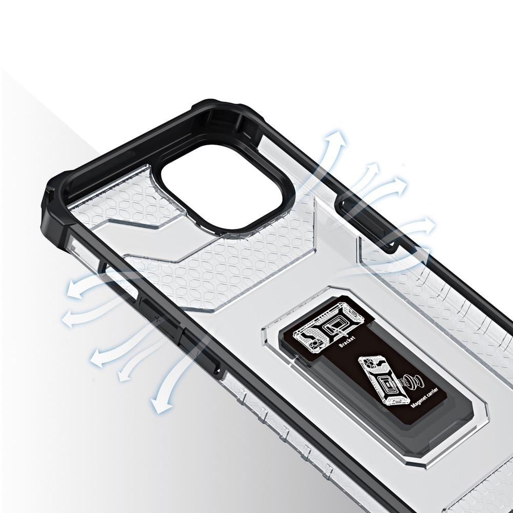Kristallringfodral Kickstand Tufft robust skydd för iPhone 13 mini svart