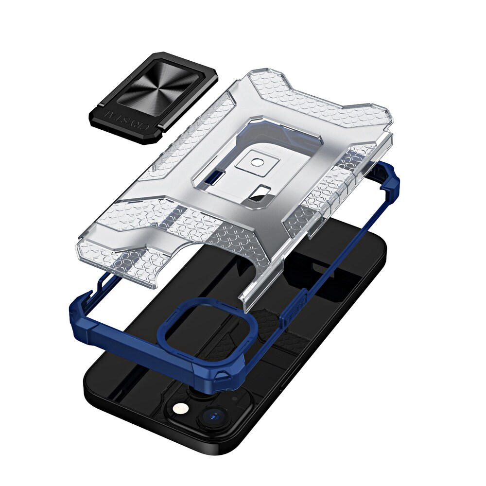 Kristallring Fodral Kickstand Tufft robust skydd för iPhone 13 mini blå