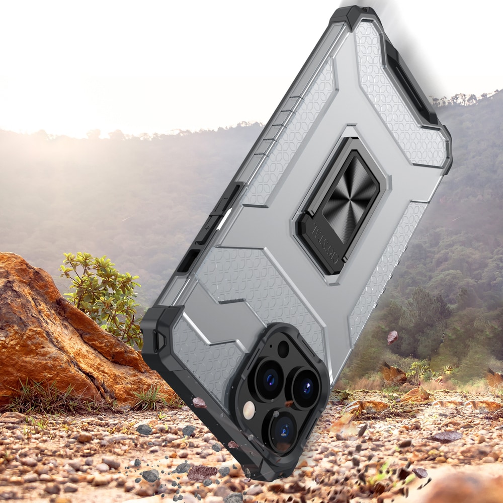 Kristallringfodral Kickstand Tufft robust skydd för iPhone 13 Pro blå