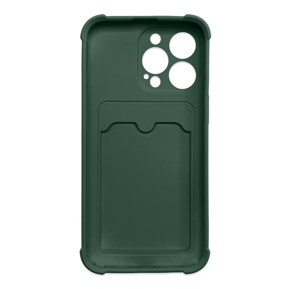 Card Armor Case Pouch for Xiaomi Redmi 10X 4G / Note 9 - Green Silicone Wallet Cover