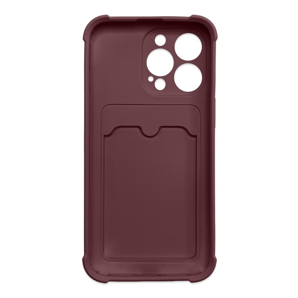 Card Armor Case Pouch for Xiaomi Redmi Note 10 / 10S - Silicone Wallet Cover Air Bag Raspberry