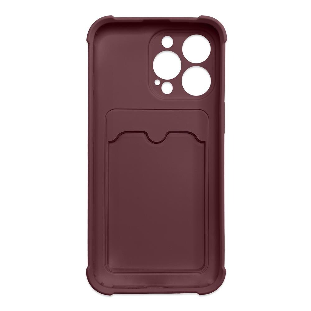 Card Armor Case Pouch Cover for iPhone 13 Pro Card Wallet Silicone Air Bag Armor Case Raspberry