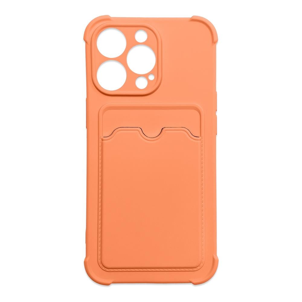 Card Armor Case Pouch Cover för iPhone 13 Pro Card Wallet Silicone Air Bag Armor Case Orange
