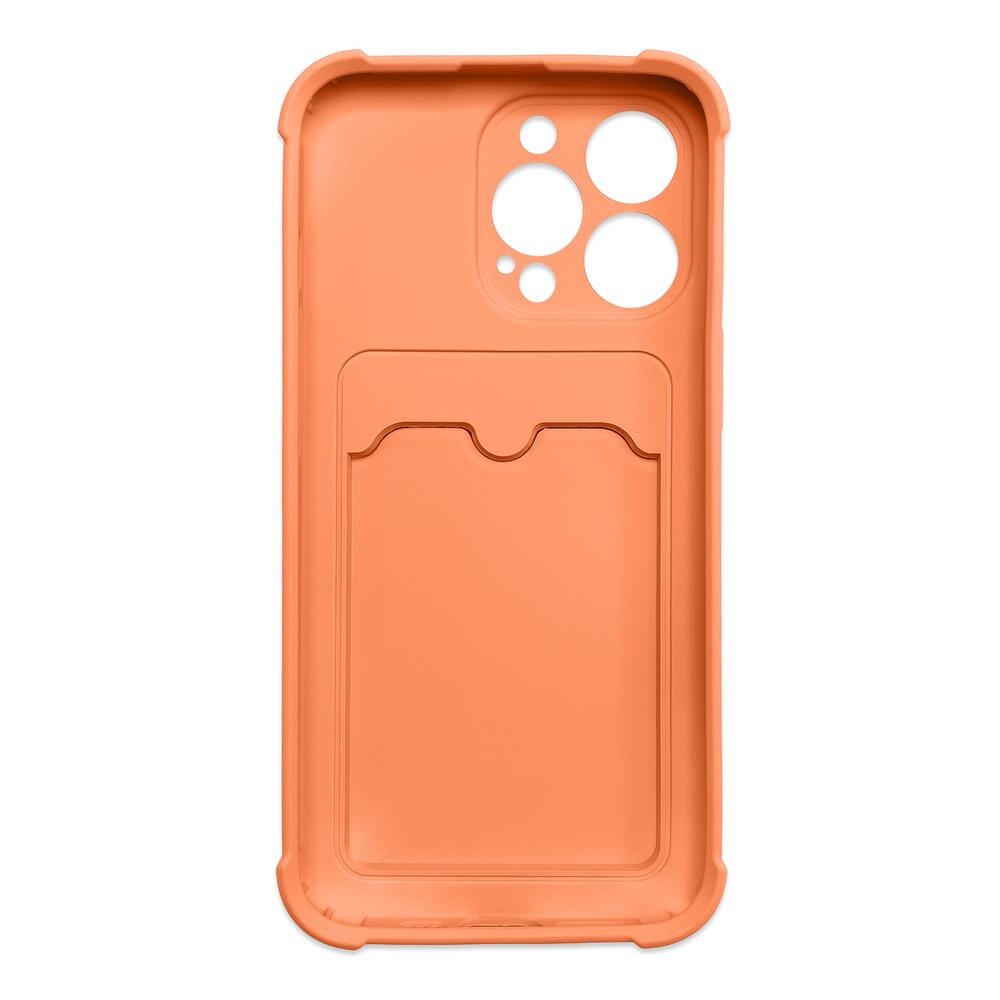 Card Armor Case Pouch Cover för iPhone 13 Pro Card Wallet Silicone Air Bag Armor Case Orange