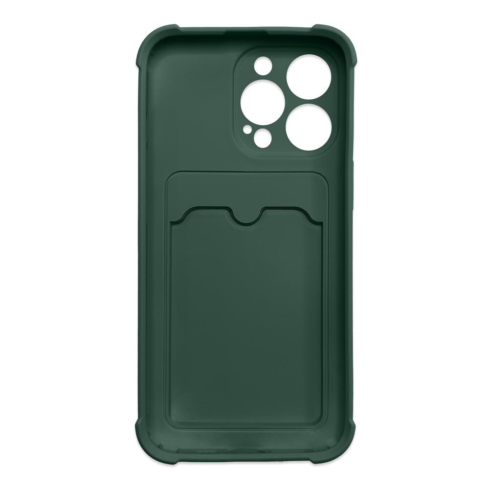 Card Armor Case Pouch Cover For Samsung Galaxy A22 4G Card Wallet Silicone Armor Cover Air Bag Green