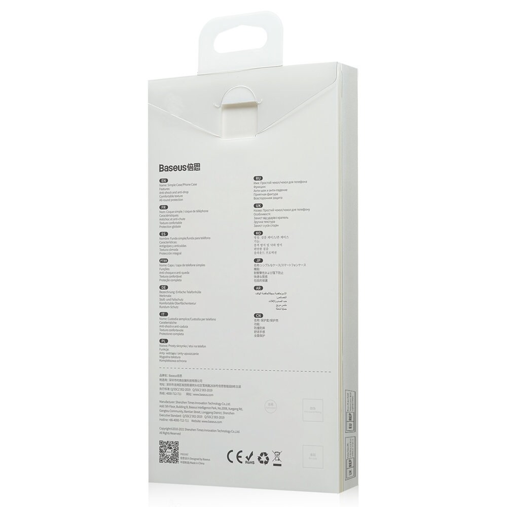 Baseus Frostat glasfodral för iPhone 13 Pro Max Hårt fodral med gelram Transparent (ARWS000202)