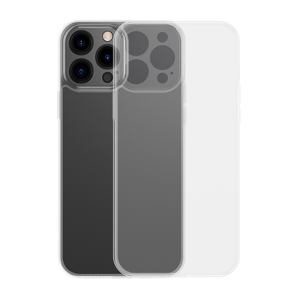 Baseus Frostat glasfodral för iPhone 13 Pro Max Hårt fodral med gelram Transparent (ARWS000202)