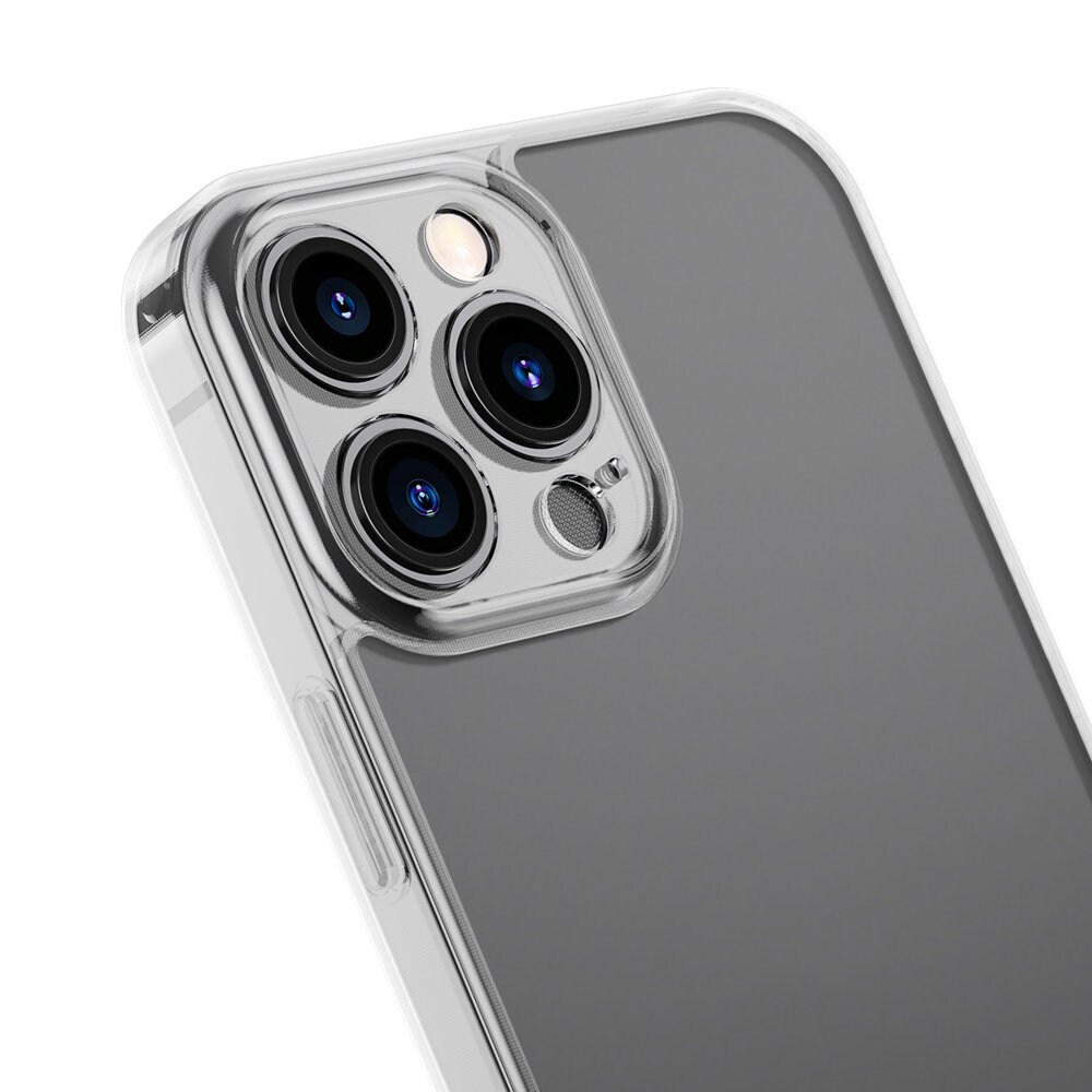 Baseus Frostat glasfodral för iPhone 13 Pro Max Hårt fodral med gelram Transparent (ARWS000202)