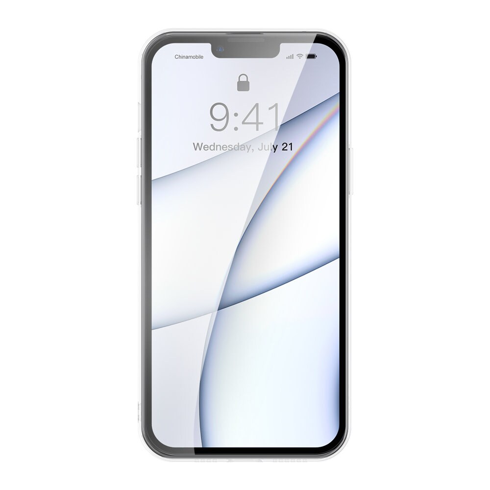 Baseus Frostat glasfodral för iPhone 13 Pro Max Hårt fodral med gelram Transparent (ARWS000202)