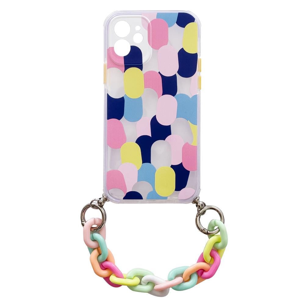 Color Chain Case gel flexibelt elastiskt fodral med kedjehänge för iPhone 13 mini multicolour (1)